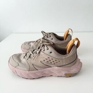 Hoka One One Anacapa Breeze Low Hiking Oxford Tan / Peach Whip Size 8.5